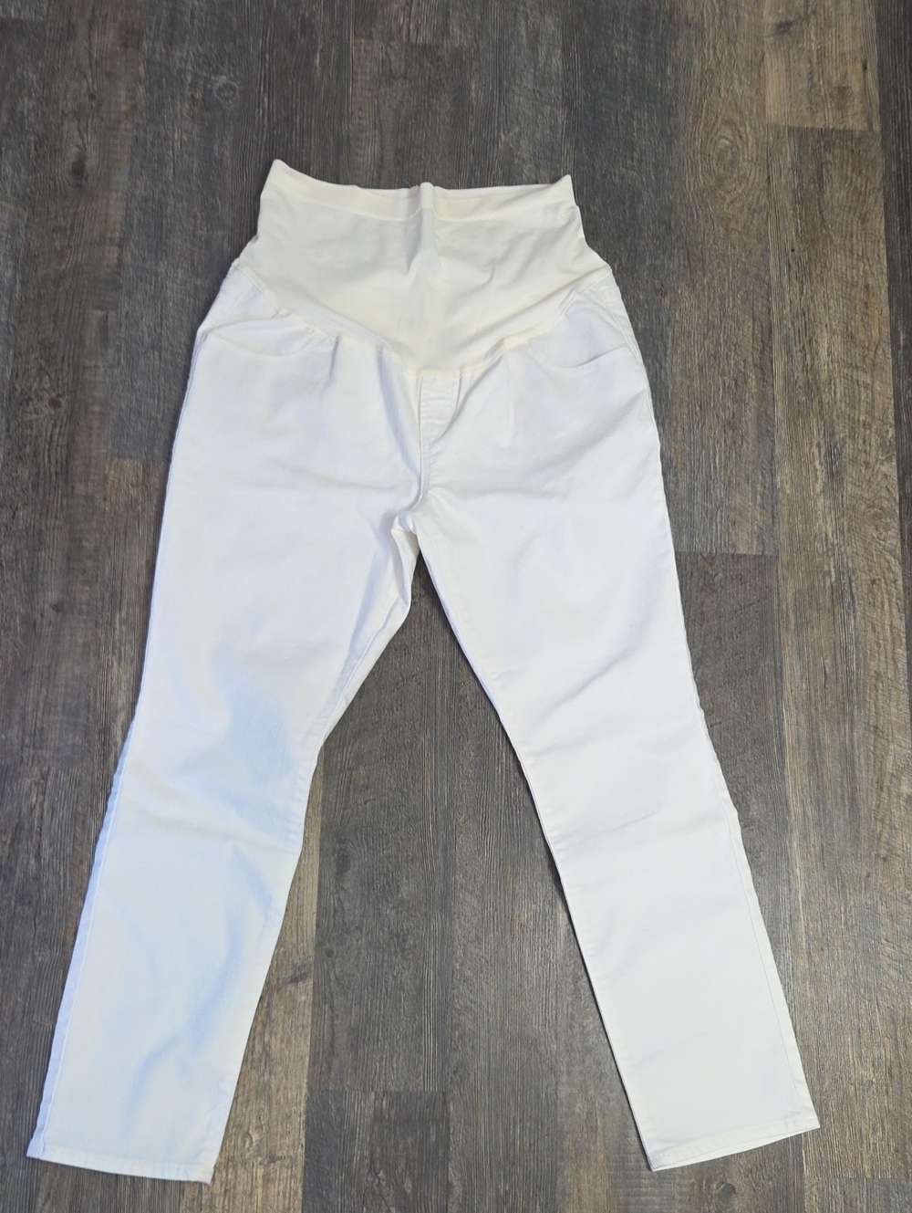 Old Navy White Maternity Jeggings with Stretch Panel